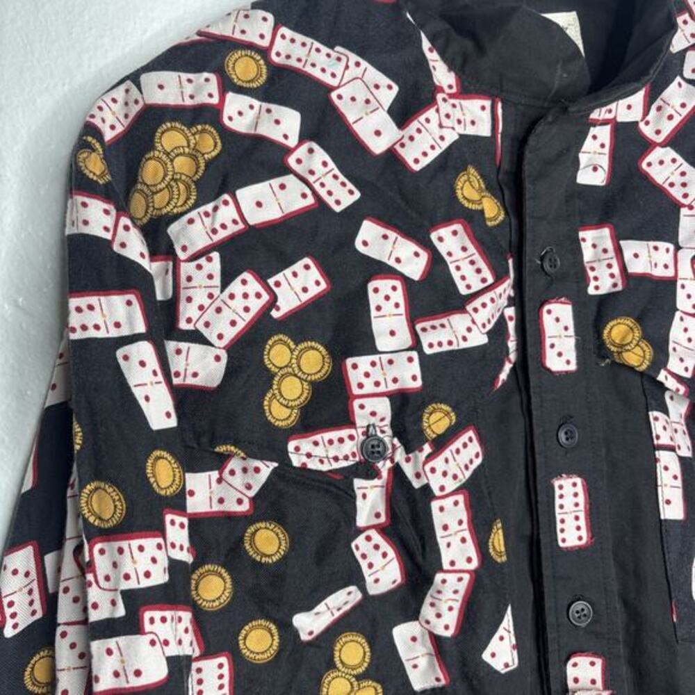 VTG 80s Mo Betta Western Shirt Poker Chips Gambler Maury Tate Made By Imogene